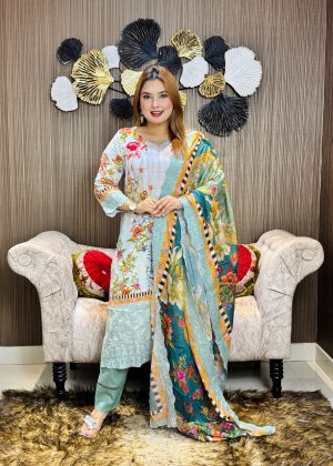 Swiss cotton loan three piece